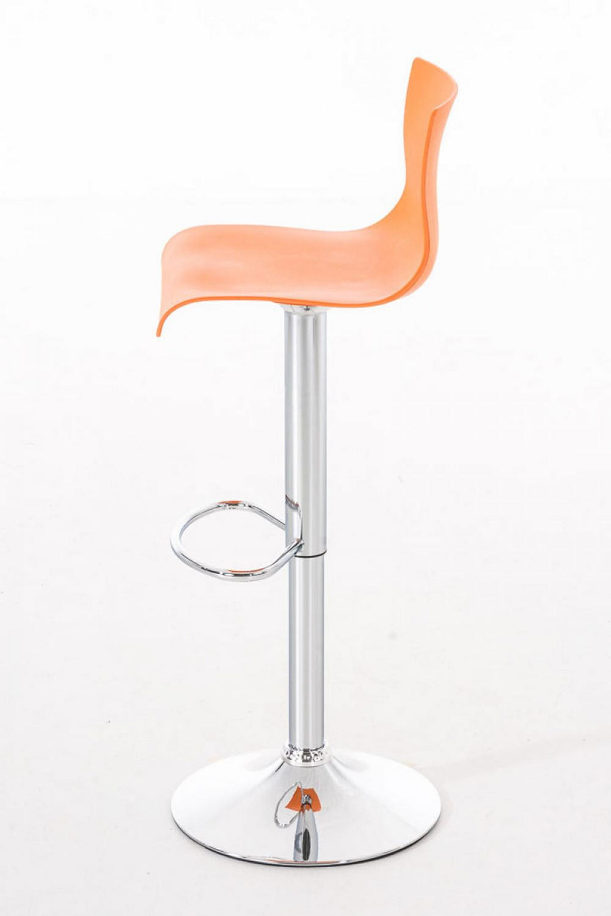 BARHOCKER Kunststoff Orange - Chromfarben/Orange, Kunststoff/Metall (39/84/36cm) - CLP
