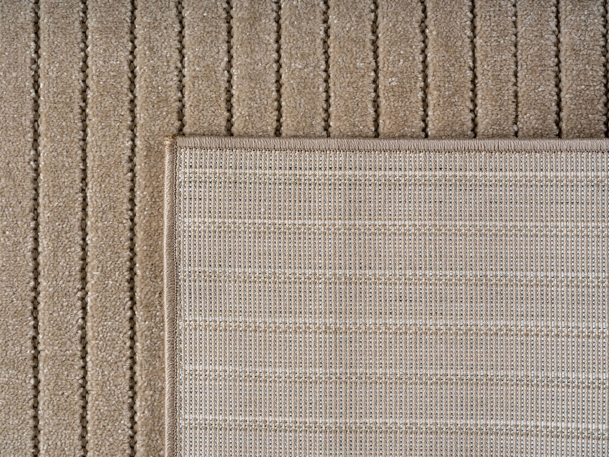 TEPPICH In-/Outdoor Kurzflor Skandinavisch Muster Polypropylen Terrasse Beige Läufer 80x150 - Beige, Textil (80/150cm) - KADIMA DESIGN
