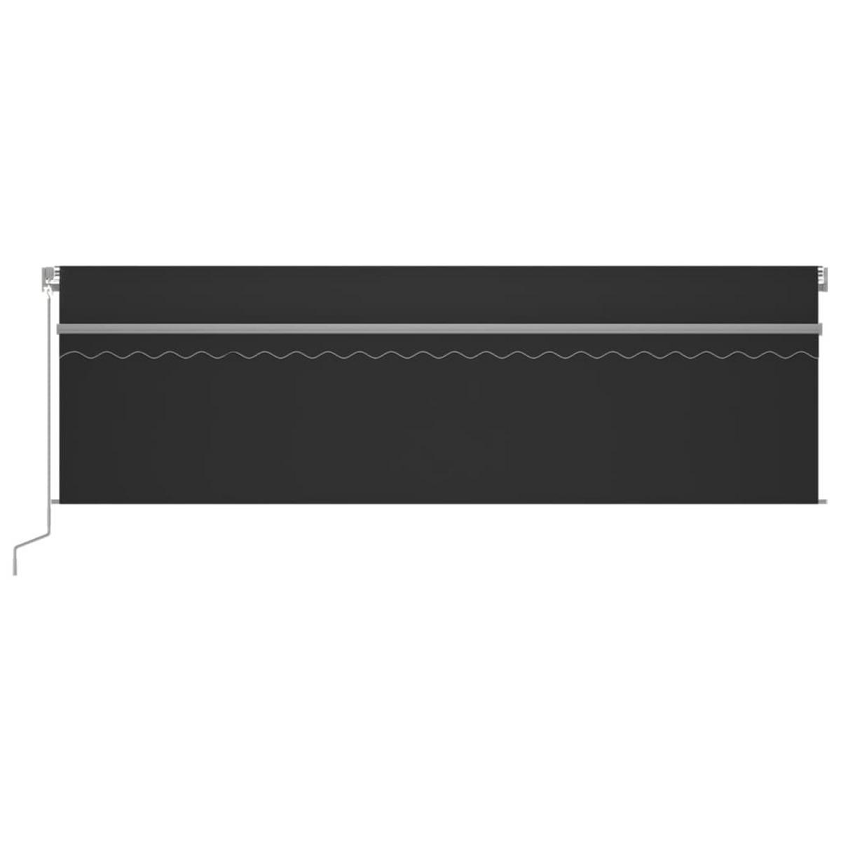 MARKISE Manuell Einziehbar mit Rollo 5x3 m Anthrazit - Anthrazit, Metall (500/300/300cm) - furnicato