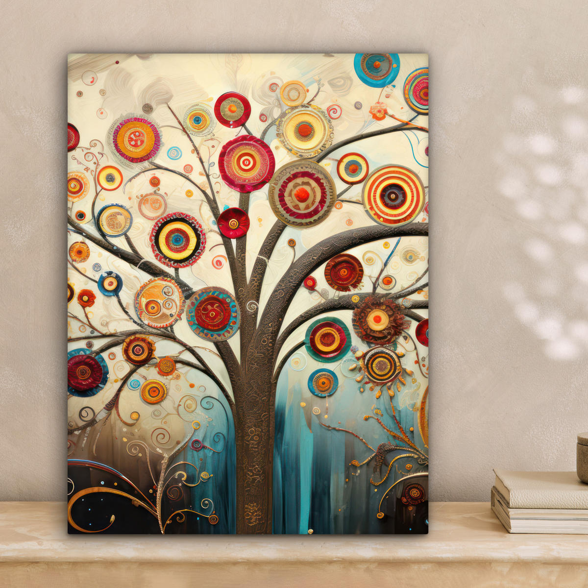 LEINWANDBILD Baum - Baum des Lebens - Farbe 30x40 cm - Braun, Textil (30/40cm) - MuchoWow