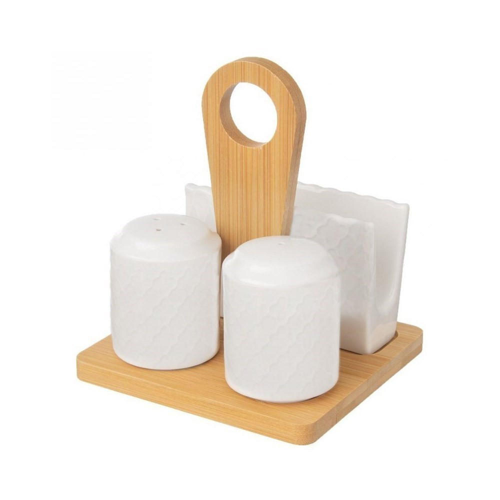 SALZ- UND PFEFFERSTREUER-SET Beige 13/12/15 cm 48716 - Beige, Keramik (12/15/13cm) - Orion 