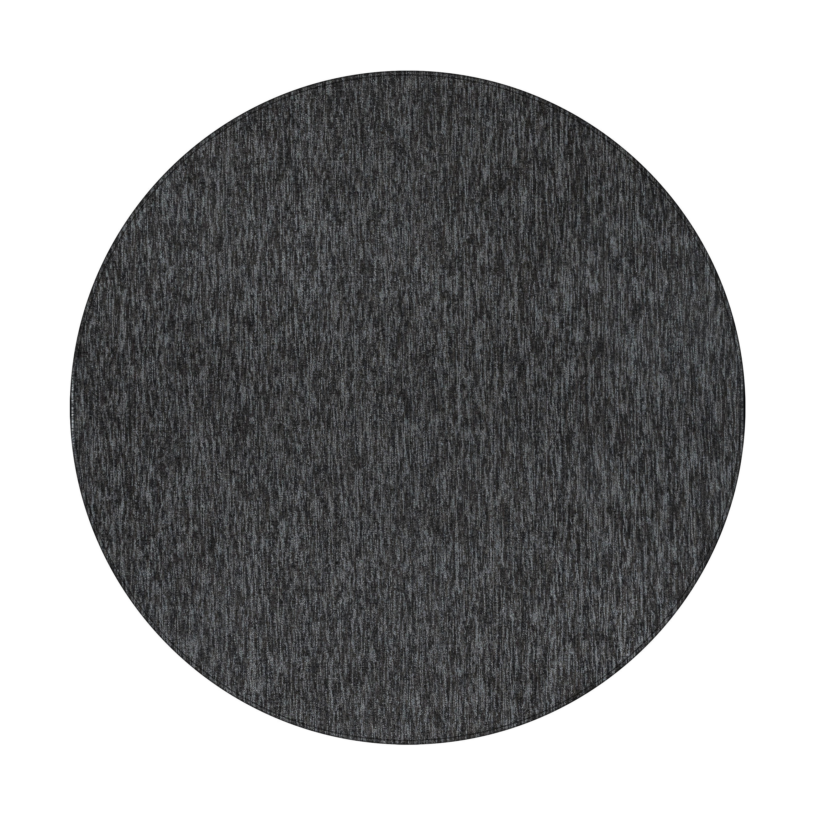 TEPPICH Wohnzimmer Einfarbig Pflegeleicht Waschbar OEKO-TEX Rund Anthrazit 160x160 cm Flur – AMMER - Anthrazit, Textil (160/160cm) - KADIMA DESIGN