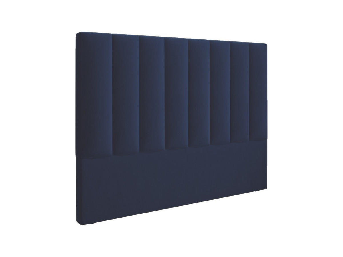 KOPFTEIL Marl aus Samt königsblau 160x120cm - Blau, Textil (8/120/160cm) - Micadoni