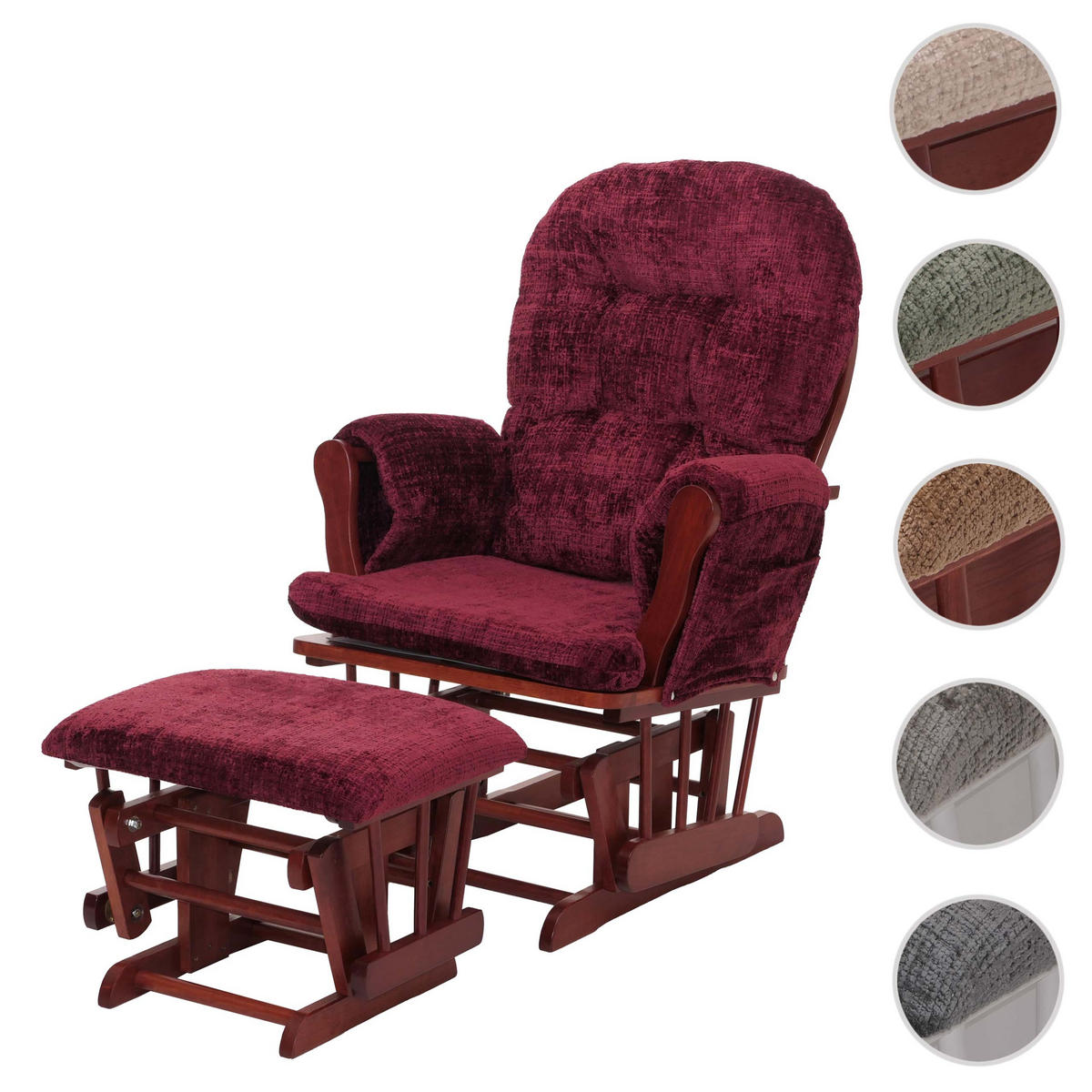 RELAXSESSEL Bordeaux, Braun - Bordeaux/Braun, Textil (75/100/71cm) - MCW