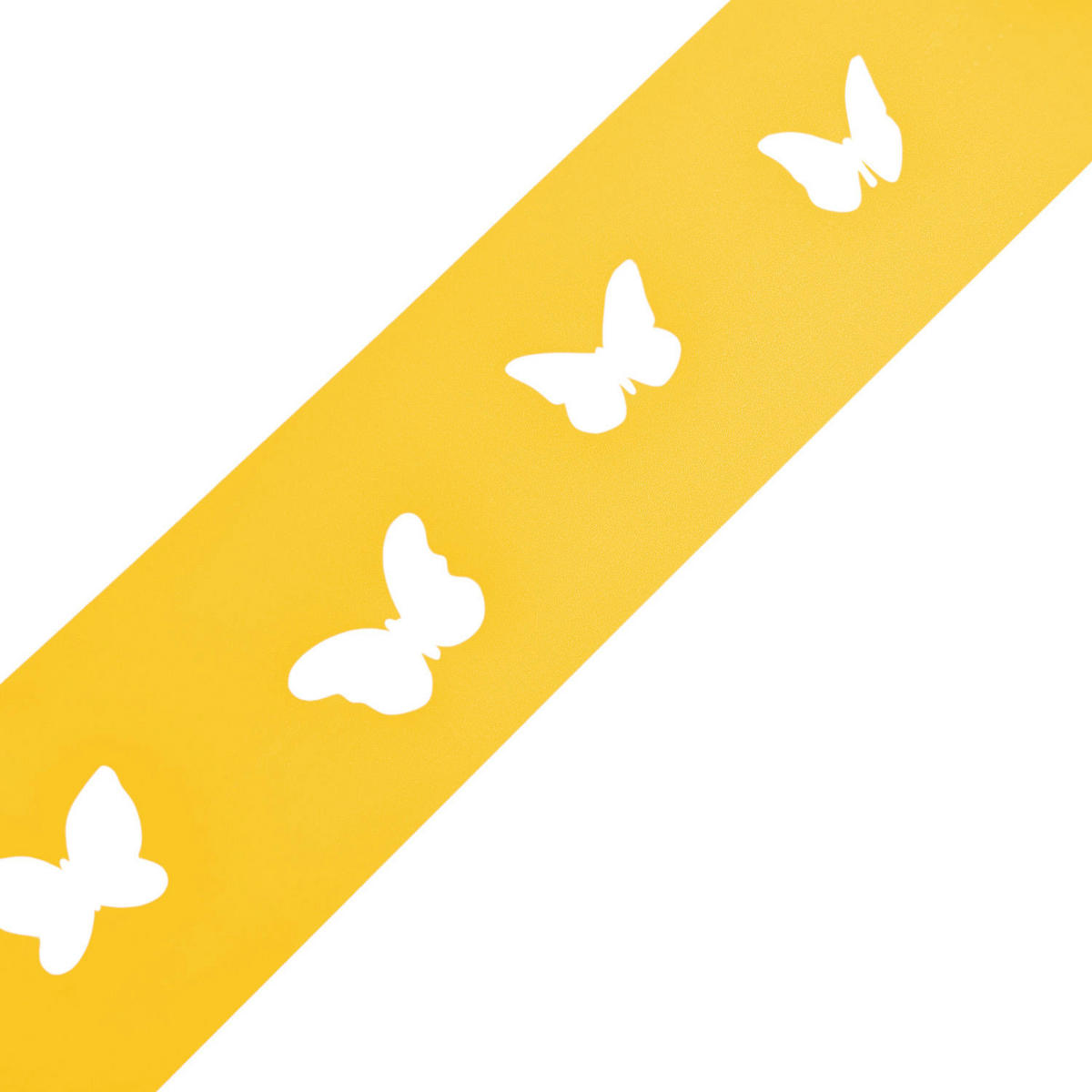 SICHTSCHUTZSTREIFEN zaun|zu PREMIUM dekor Schmetterlinge Sichtschutz Gelb 2,55m - Gelb, Kunststoff (255/19cm) - ZAUN|ZU
