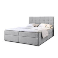 BOXBETT GECETENI 160x200 cm mit Bettkasten und Matratze - Grau - Schwarz/Grau, Holz/Holzwerkstoff (160/200cm) - AX Living