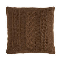 KISSENBEZUG Leto - Dunkelbraun, Kunststoff (45/45cm) - home&you