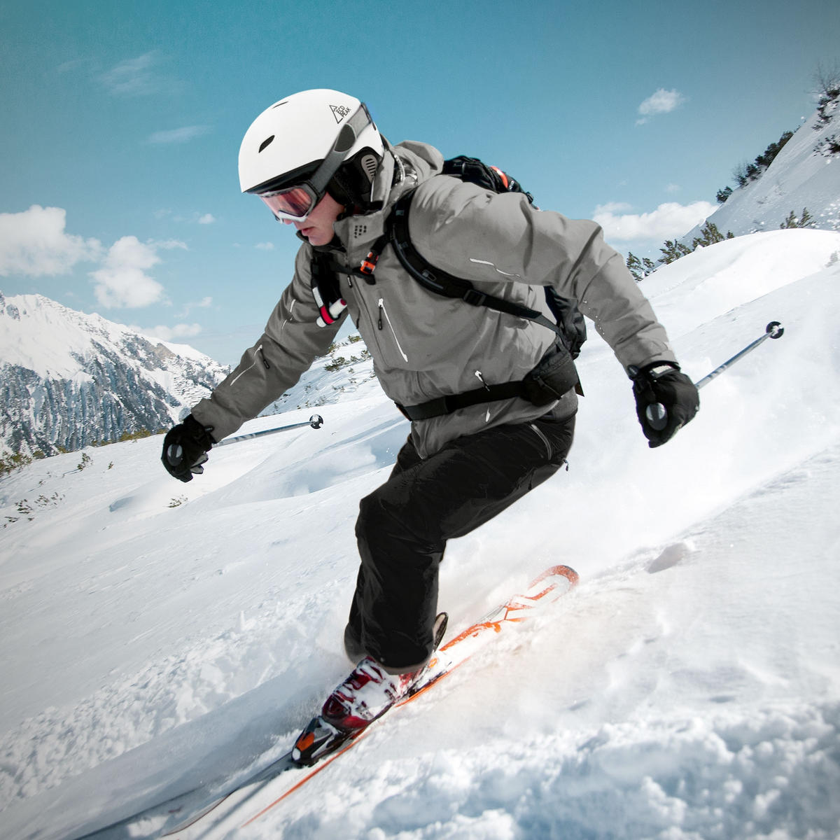 SKIHELM für Herren und Damen Snowboardhelm robust Weiß L 58-61 cm - Weiß, Kunststoff (30/24cm) - ECD-Germany