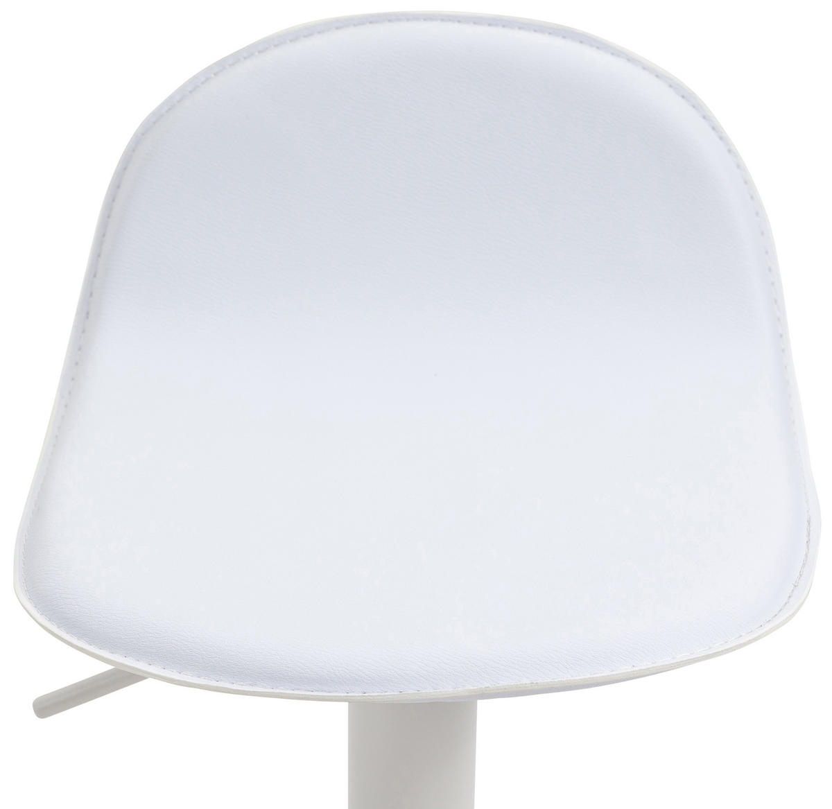 BARHOCKER Lederlook weiß - Weiß, Textil/Metall (39/73/41cm) - CLP