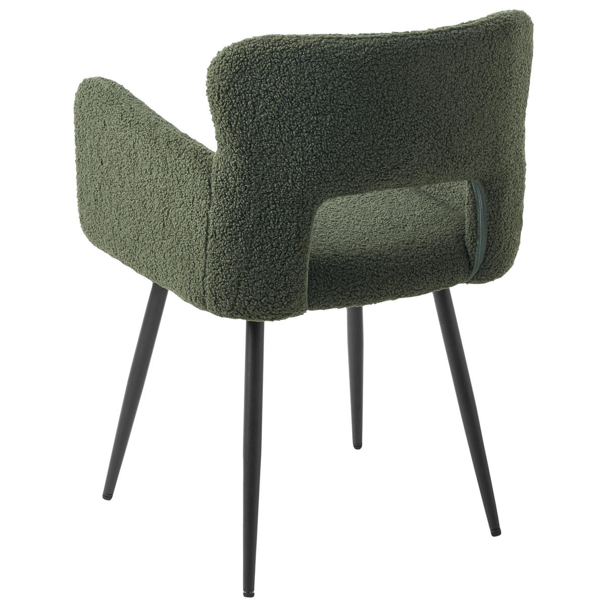 JÍDELNÍ ŽIDLE sada 2 ks Sametová látka Tmavě zelená Sanilac - tmavě zelená, kov/textil (52/75/44cm) - Beliani