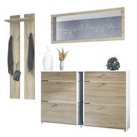 GARDEROBE Orlando Eiche sägerau - Eiche San Remo, Holzwerkstoff (215/210/28cm) - Vladon