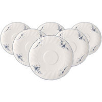 SUPPEN-UNTERTASSEN Vieux Luxembourg weiß-blau ø 18,6 cm 6er Set - Blau/Weiß, Keramik (18.6cm) - Villeroy & Boch