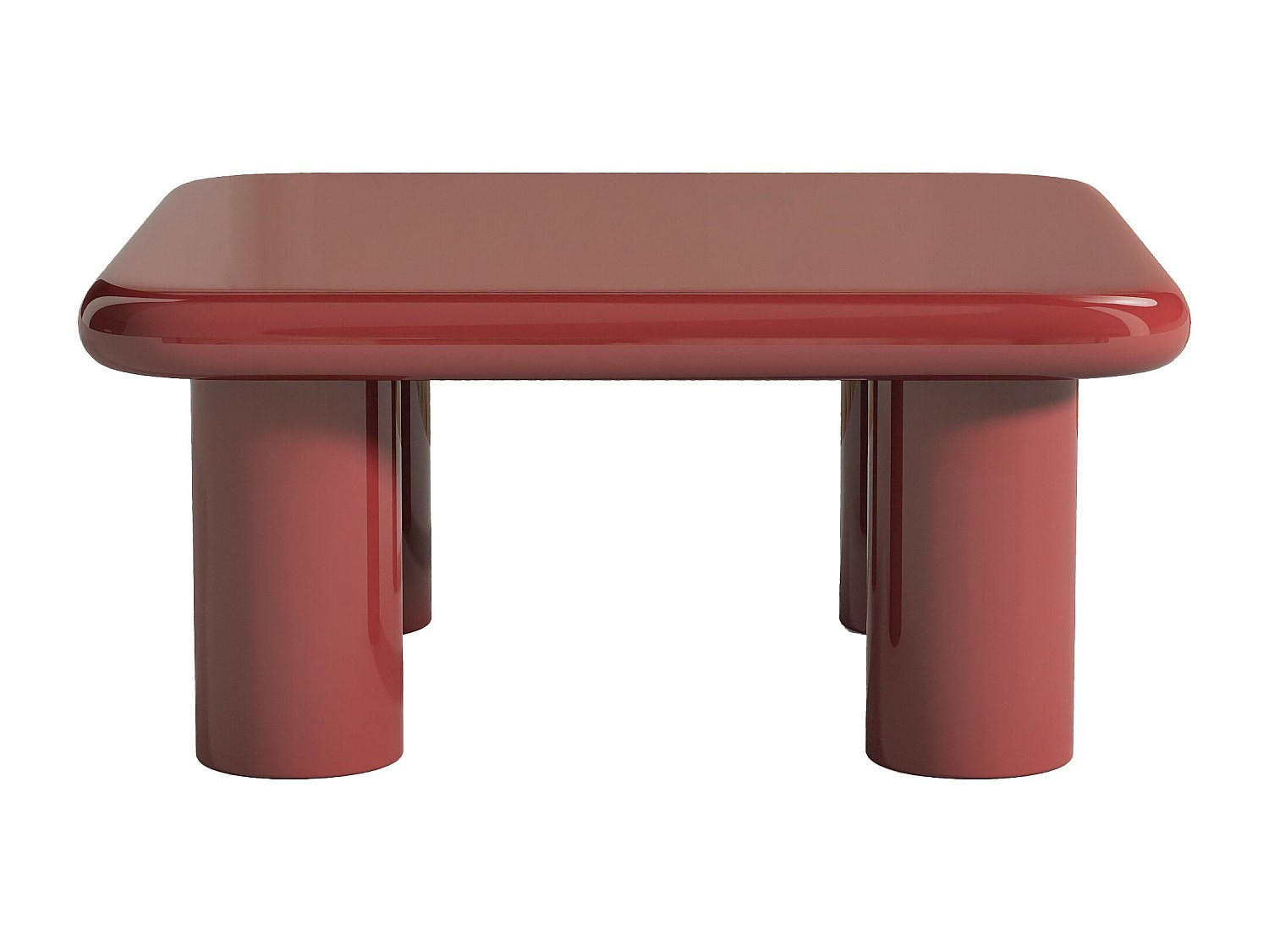 COUCHTISCH - 90 cm x 90 cm - holz - bordeaux Tamisda - Bordeaux, Holz (90/90/41cm) - Vente-Unique