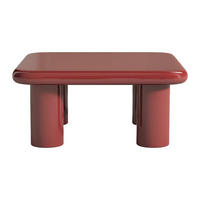 COUCHTISCH - 90 cm x 90 cm - holz - bordeaux Tamisda - Bordeaux, Holz (90/90/41cm) - Vente-Unique