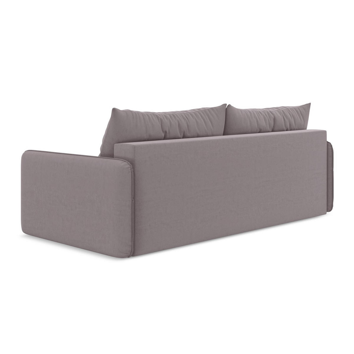 3-SITZER SOFA mit Schlaffunktion Samt Stoff Violett - Lila/Flieder, Kunststoff/Textil (216/86/105cm) - LaMiaSofa