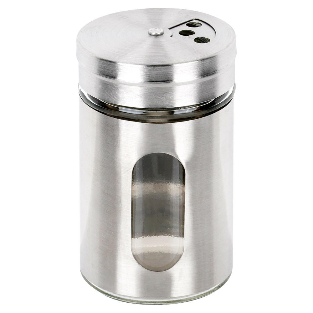 GEWÜRZDOSE Sieb Edelstahl 100 ml Silberfarben - Silberfarben, Glas (5/8/5cm) - Excellent Houseware