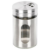 GEWÜRZDOSE Sieb Edelstahl 100 ml Silberfarben - Silberfarben, Glas (5/8/5cm) - Excellent Houseware