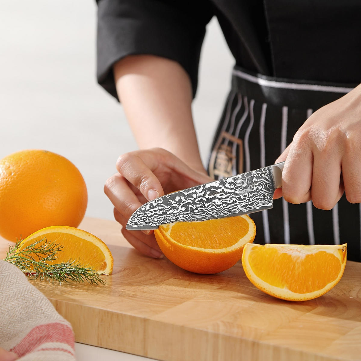 MESSER-SET 4-TEILIG 8–20 cm - Birkefarben, Holz/Metall - Zayiko