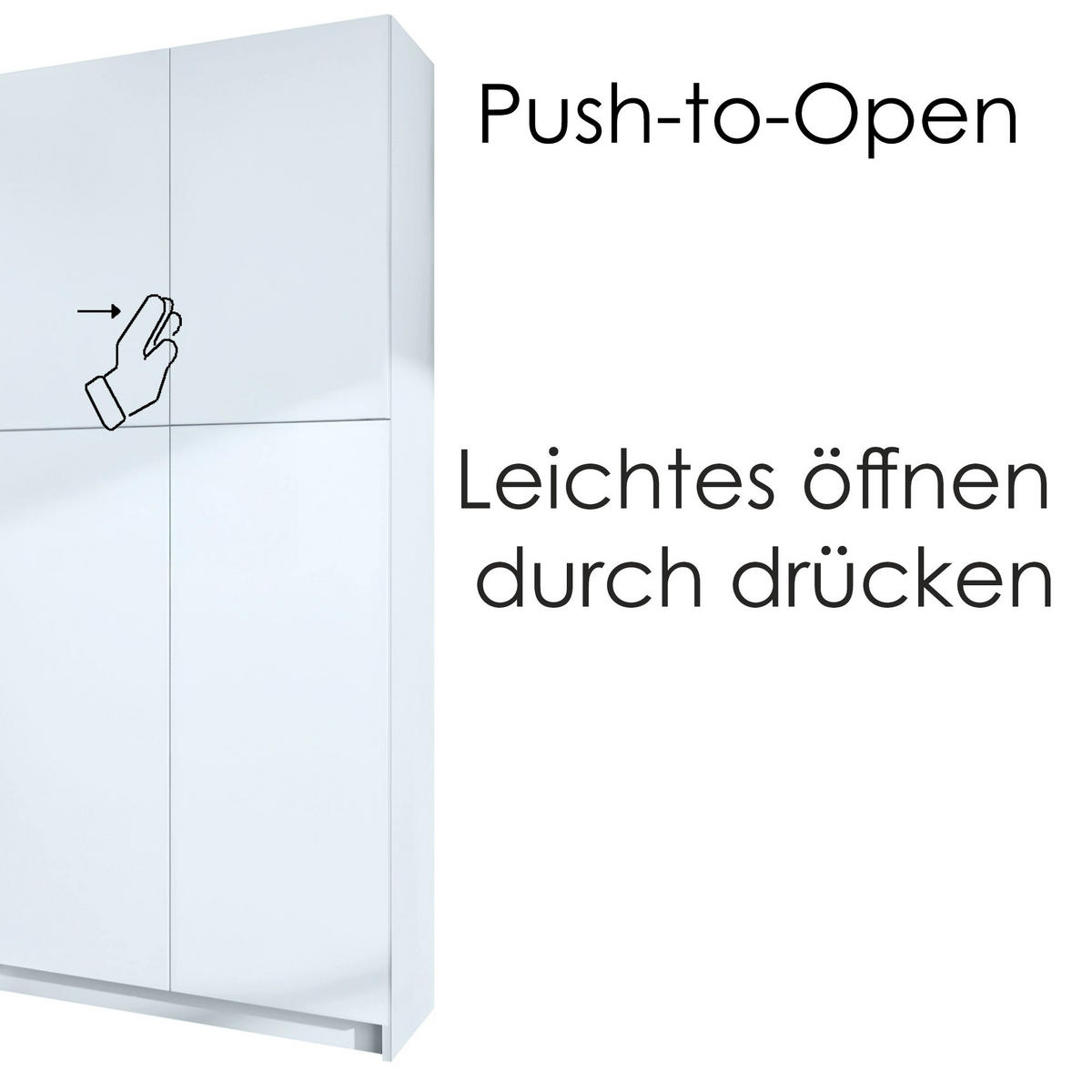 AKTENSCHRANK Elona M1, Büroschrank mit Soft-Close & Push-to-Open, Weiß matt (82 x 184 x 37 cm) - Weiß, Holzwerkstoff (82/184/37cm) - InnoFurn