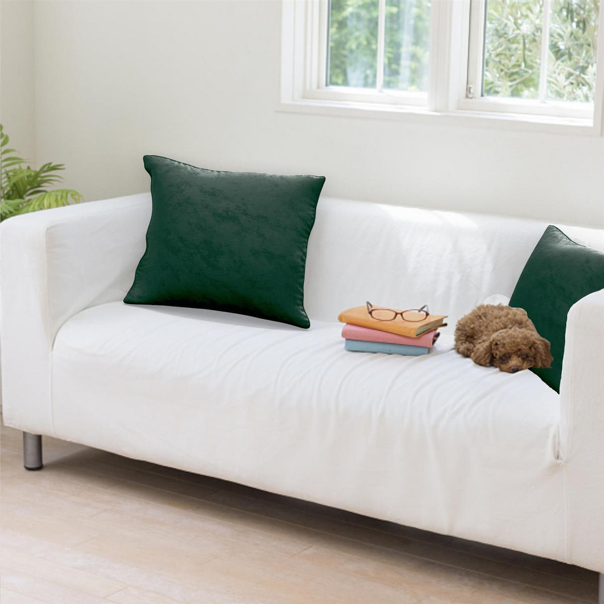 KISSENHÜLLEN-SET (2-tlg.) 40/40 cm (Grün) - Grün, Textil (40/40cm) - Intirilife