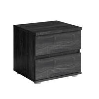 NACHTTISCHE Portland Esche Schwarz 47/43/41 - Schwarz, Holzwerkstoff (47/43/41cm) - RAUMHIRSCH FURNITURE