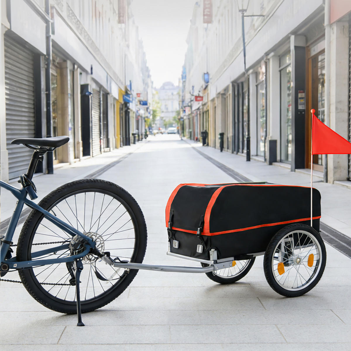 PŘÍVĚS za kolo-nákladní přívěs - různobarevná, kov/textil (124/59/69cm) - Relaxdays