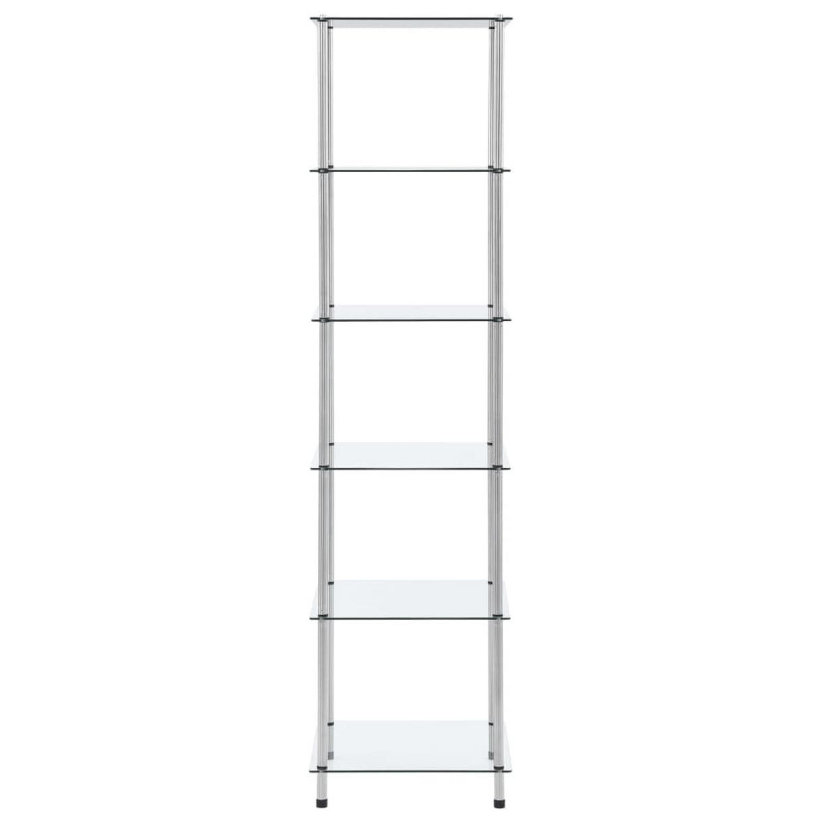 REGAL Mit 6 Ablagen Transparent 40/40/160 Cm Hartglas - Transparent, Glas (40/160/40cm) - vidaXL