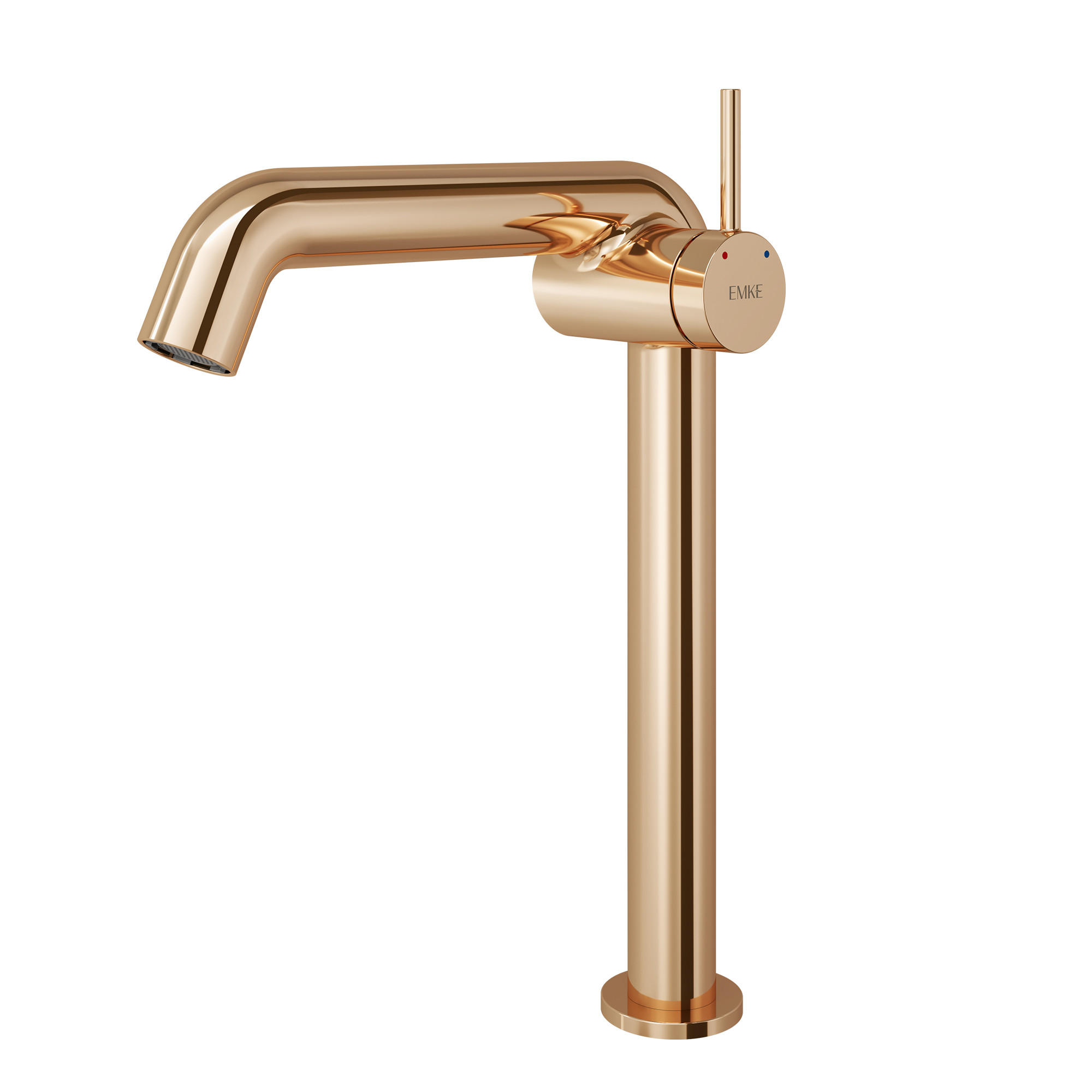 WASCHTISCHARMATUR Rosengold 26cm - Roségold, Metall (22/7.6/33.2cm) - EMKE