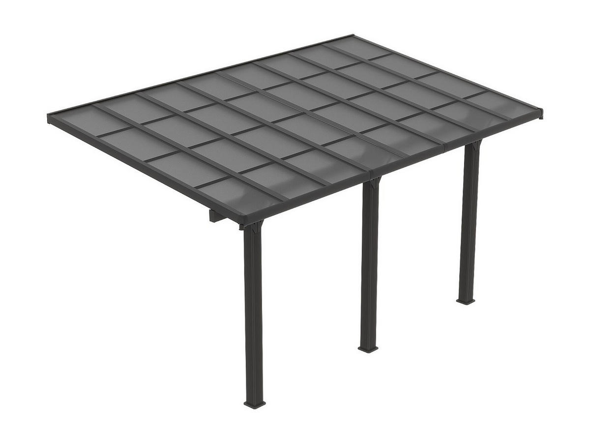 ANLEHNCARPORT - 1 Person - Plastik, Metall - Anthrazitgrau - - Anthrazit, Kunststoff/Metall (496/285/310cm) - Vente-Unique