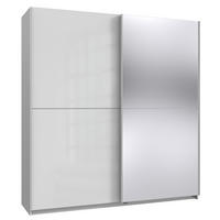 SCHWEBETÜRENSCHRANK Princess in Weiß mit Fronten in Hochglanz Weiß Lack 179x198x65cm - Weiß, Holzwerkstoff (180/198/65cm)