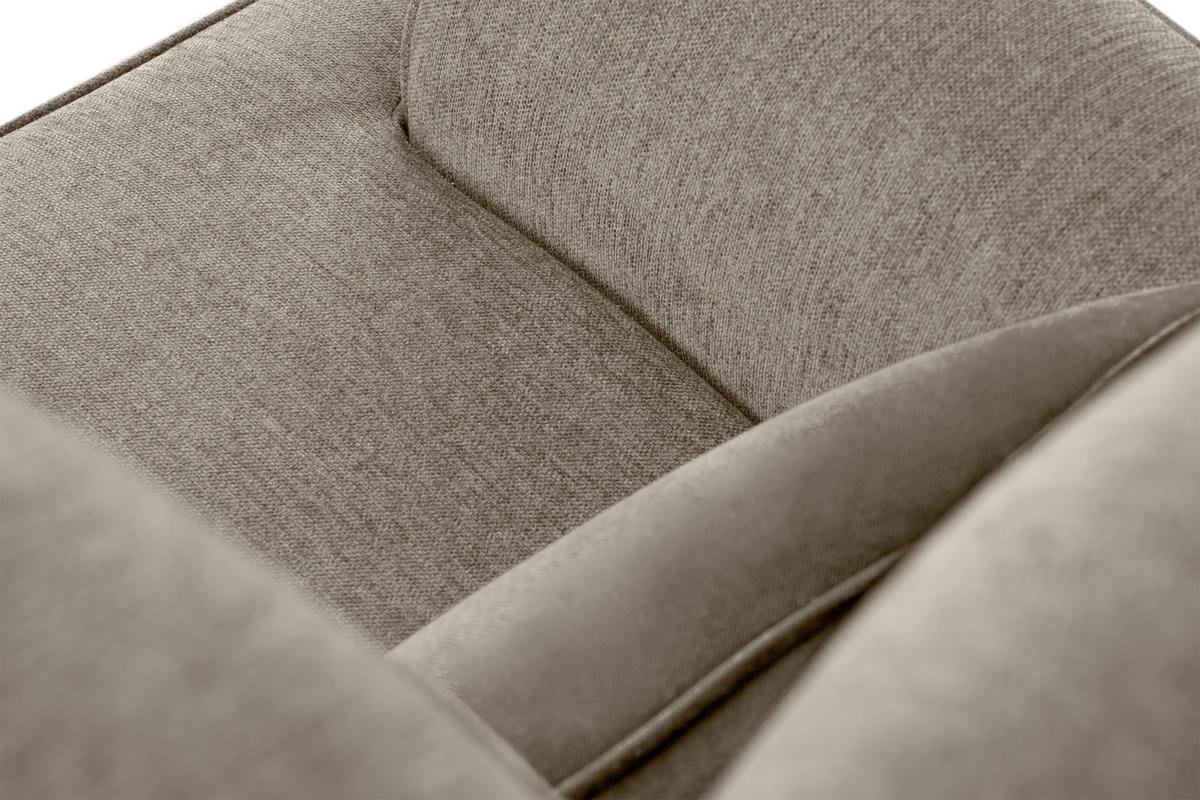 OHRENSESSEL STRALIS inklusive dekorativem Kissen, hellbraun - Hellbraun, Textil (82/108/80cm) - KONSIMO®