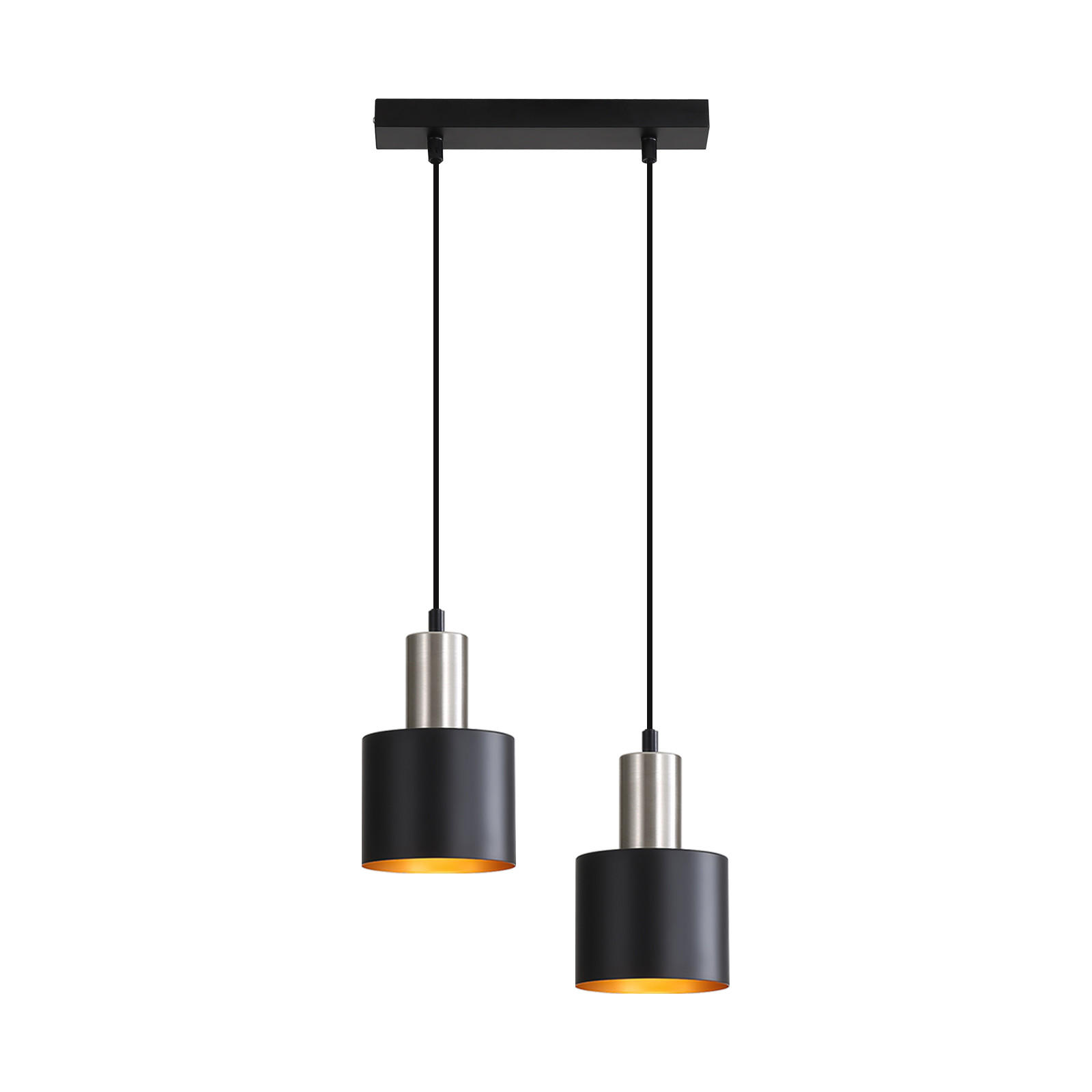 ZMH Pendelleuchte Schwarz 30x173.5x30 cm
