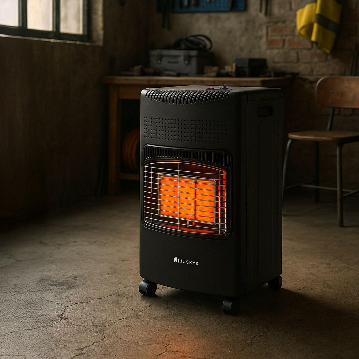 GASHEIZUNG GS42US schwarz - Schwarz, Metall (42/73/36cm) - Juskys