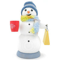 RAUCHFIGUR Schneemann mit Glühweintasse 13 cm - Multicolor, Holz (6/13/10cm)