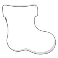 AUSSTECHFORM Weihnachtsstrumpf 6 cm Silber - Silberfarben, Metall (5.5/1.5/6cm) - Orion 