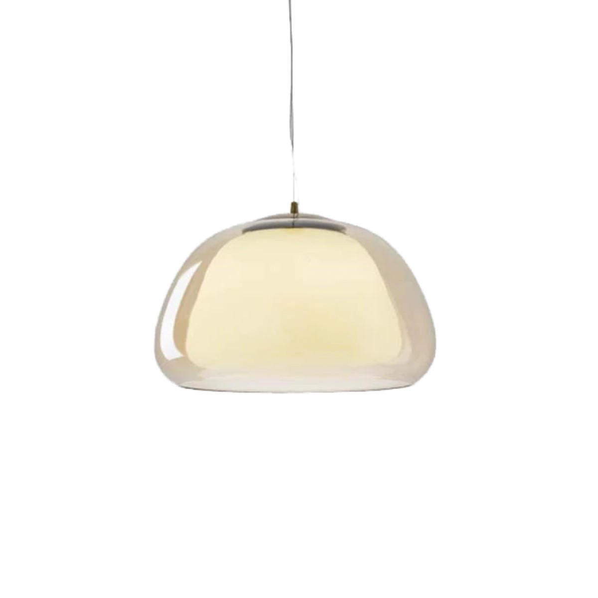 LED-HÄNGELEUCHTE Cognac 12W 25/25/14-150 cm - Cognac, Glas (25/25/14cm) - Authentics