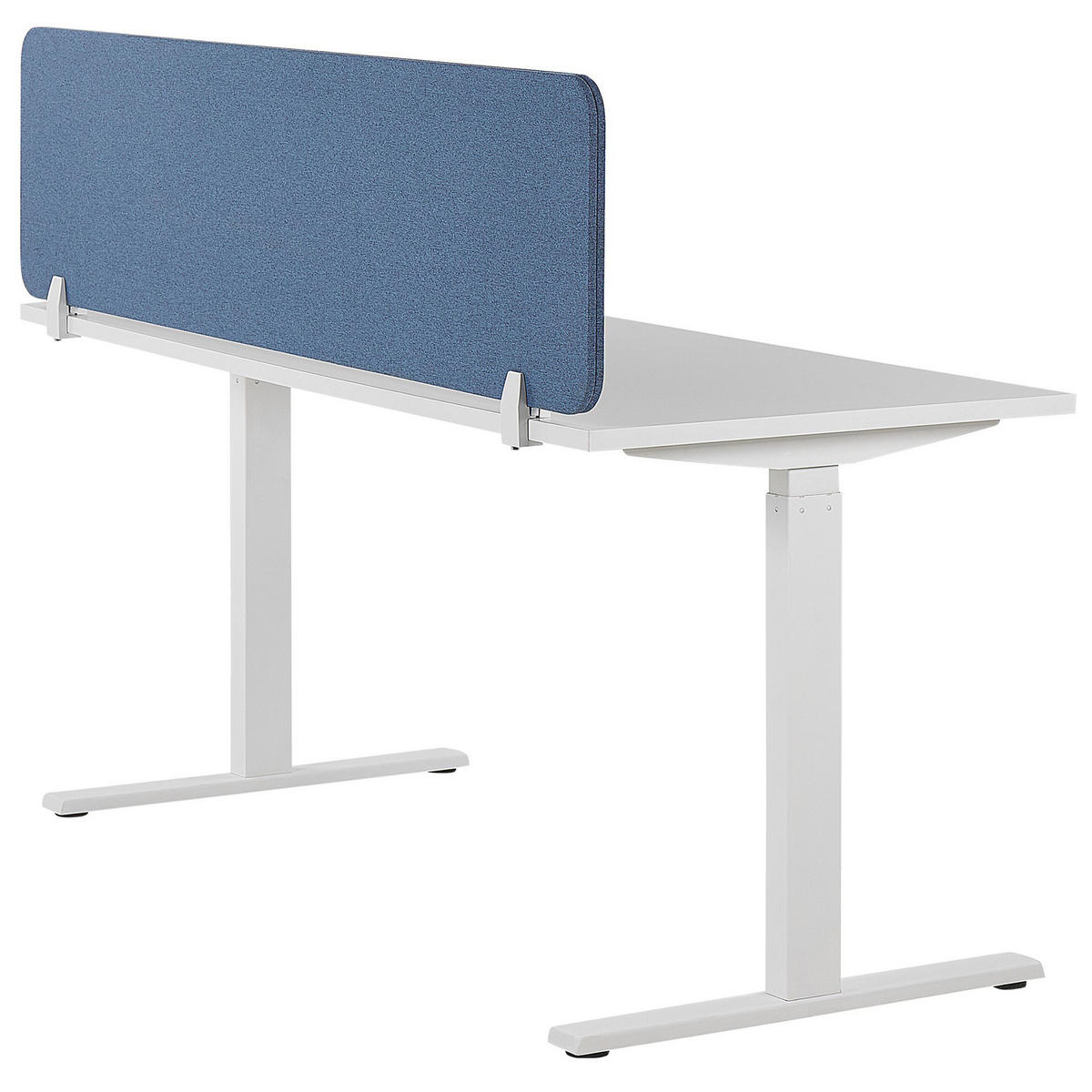 SCHREIBTISCHTRENNWAND 160 x 40 cm Blau Wally - Blau, Textil (160/40/2cm) - Beliani