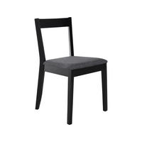 STUHL Moden mit schwarzen Holzbeinen, Polsterstuhl, Anthrazit - Anthrazit/Schwarz, Holz (45/84/45cm) - Beautysofa