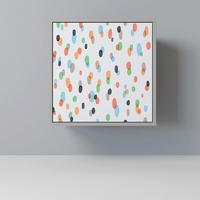 SIDEBOARD ENERGETIC SPOTS, Grau, 57,5x42x57,5 cm, Ohne Füße - Multicolor/Grau, Holzwerkstoff (57.5/57.5/42cm) - SpaceRebels