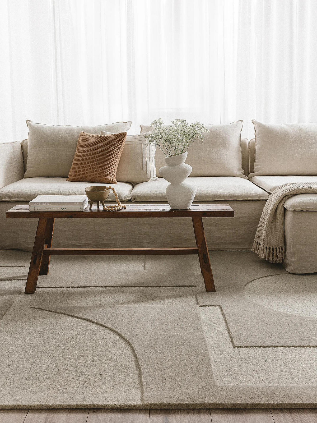 WOLLTEPPICH Logan Hellgrau 200x300 cm - Hellgrau, Textil (200/300cm) - benuta Pure