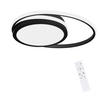 LED-DECKENLEUCHTE Bruno 47/47/7 cm - Schwarz, Metall (47/47/7cm) - Nettlife
