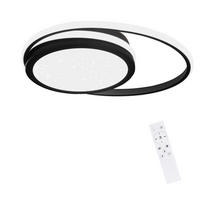 LED-DECKENLEUCHTE Bruno 47/47/7 cm - Schwarz, Metall (47/47/7cm) - Nettlife