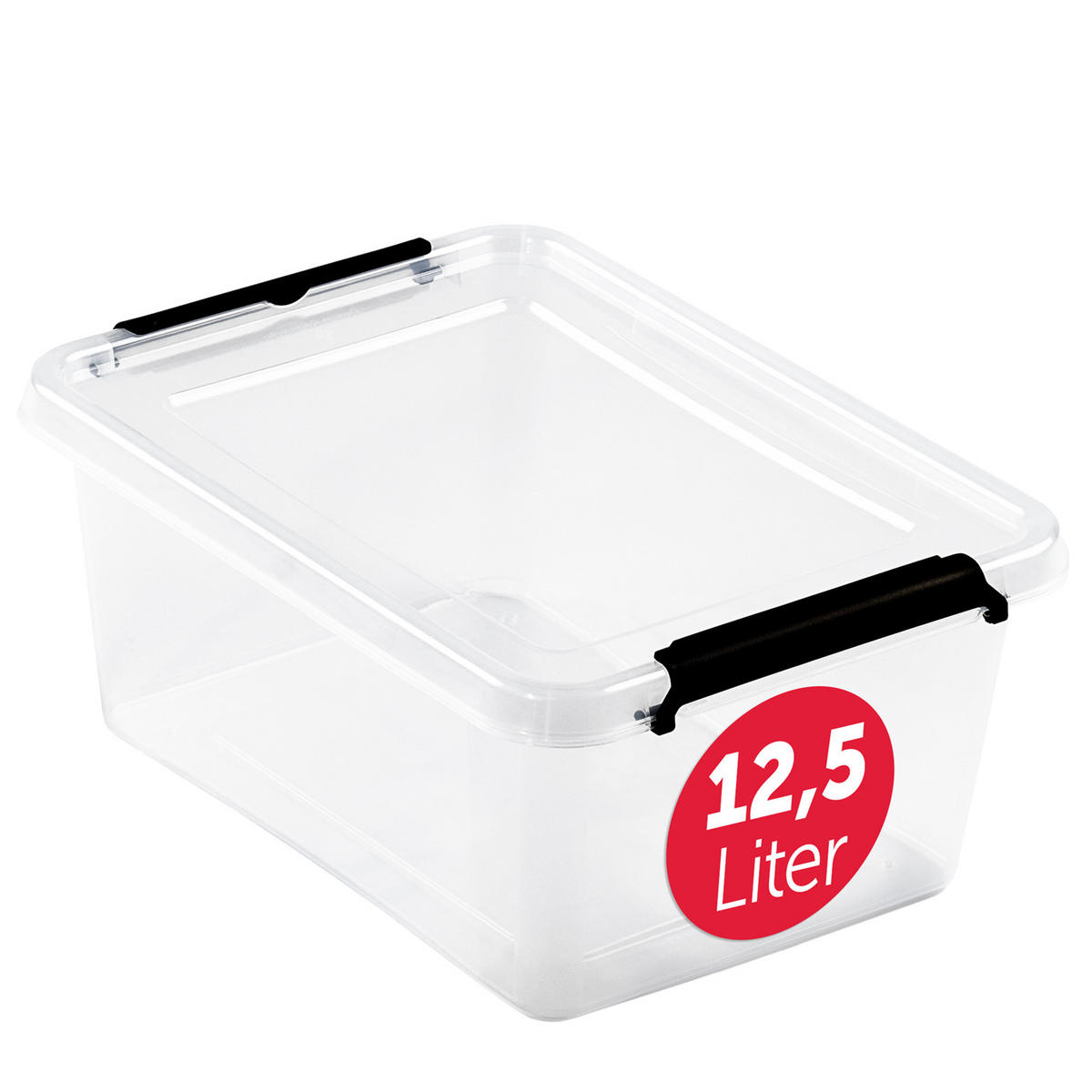 AUFBEWAHRUNGSBOX mit Deckel 12,5l - 1er Set - Transparent, Kunststoff (29/17/39cm) - BOXXivo