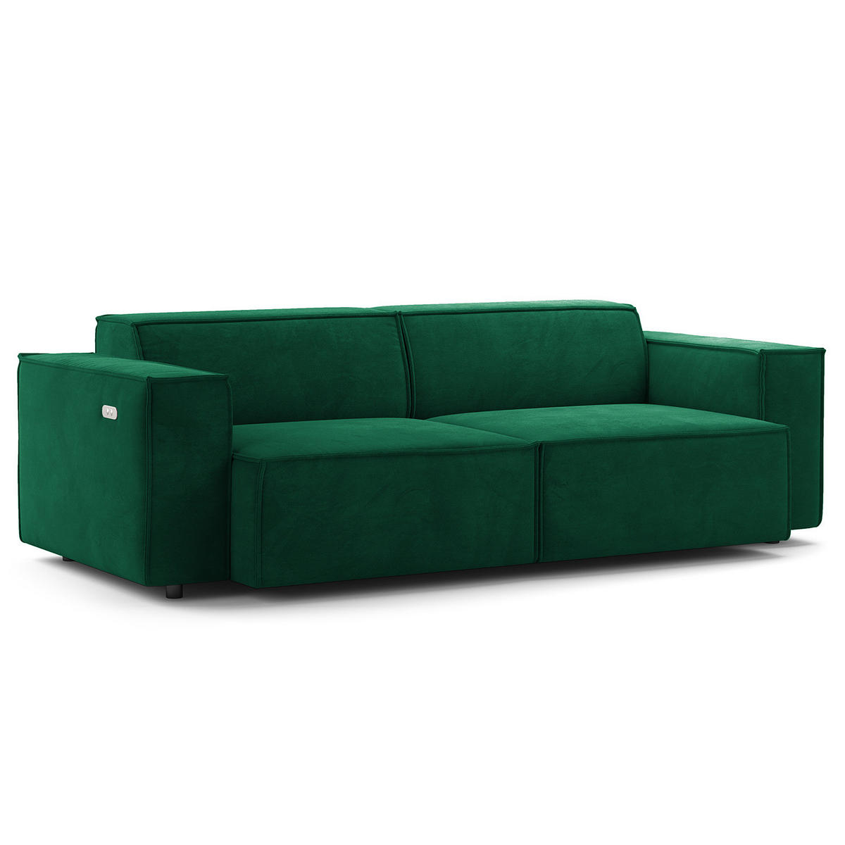 2,5-SITZER SOFA - Dunkelgrün, Textil (223/70/96cm) - home24