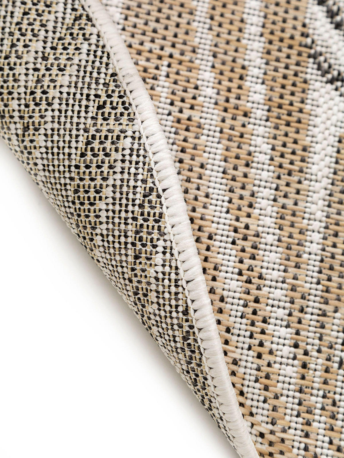 OUTDOORTEPPICH rund Cleo Schwarz ø 120 cm rund - Schwarz, Textil (120/120cm) - benuta Nest