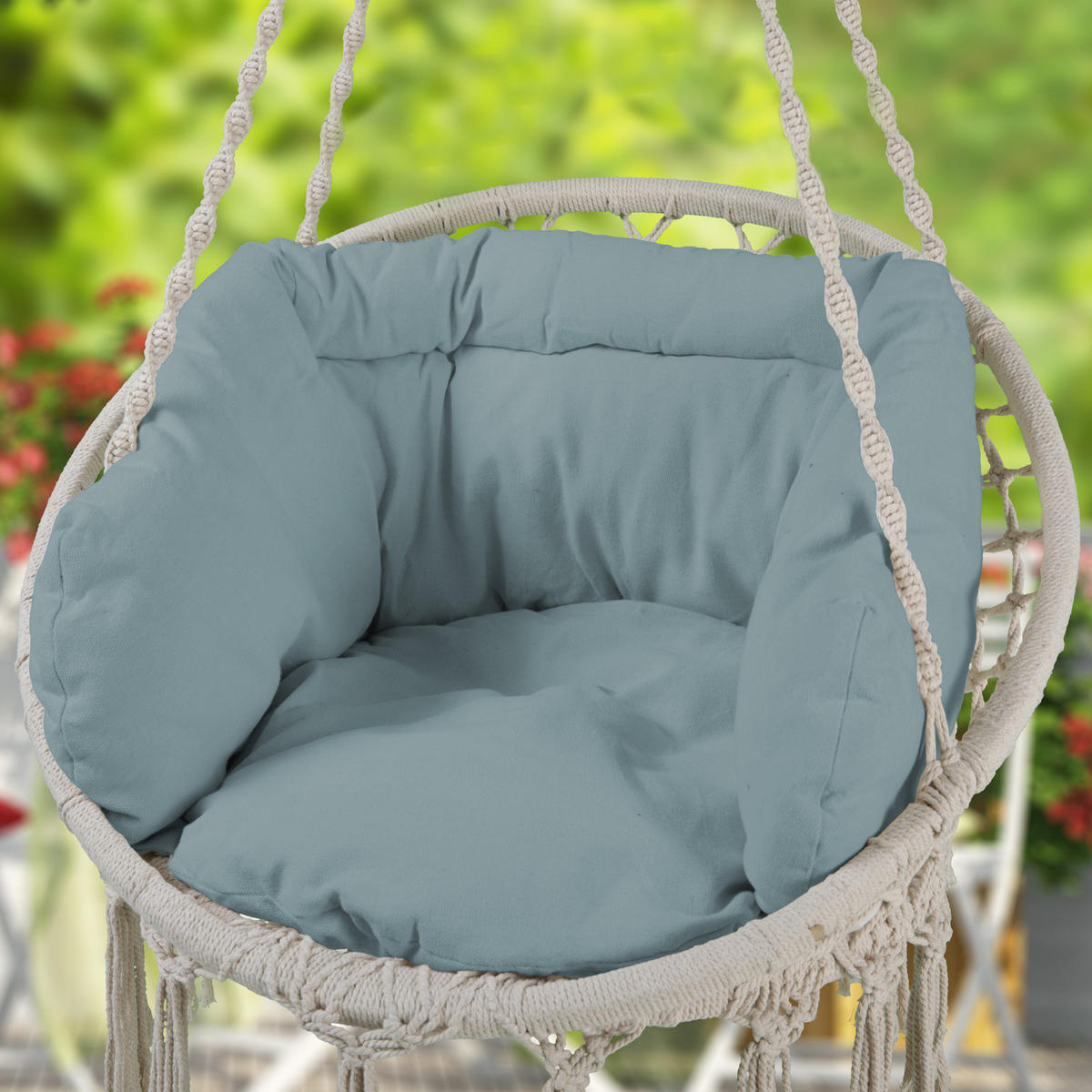 HÄNGESESSELAUFLAGE Blau - Blau, Textil (67/35/60cm) - SVITA