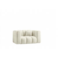 KŘESLO Modulární, Moderní Design, Sametová Látka Riviera, Ecru, GRAND - krémová, dřevo (137/70/89cm) - Kaiser Möbel