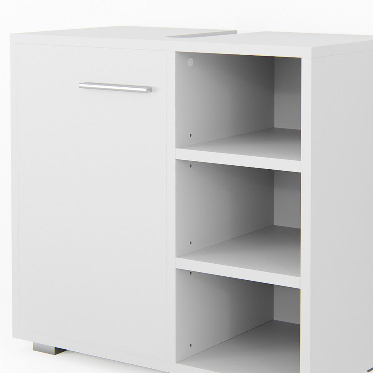 WASCHBECKENUNTERSCHRANK Perry Weiß 60 x 55.6 cm - Weiß, Holzwerkstoff (60/55.6/31.1cm) - Vicco