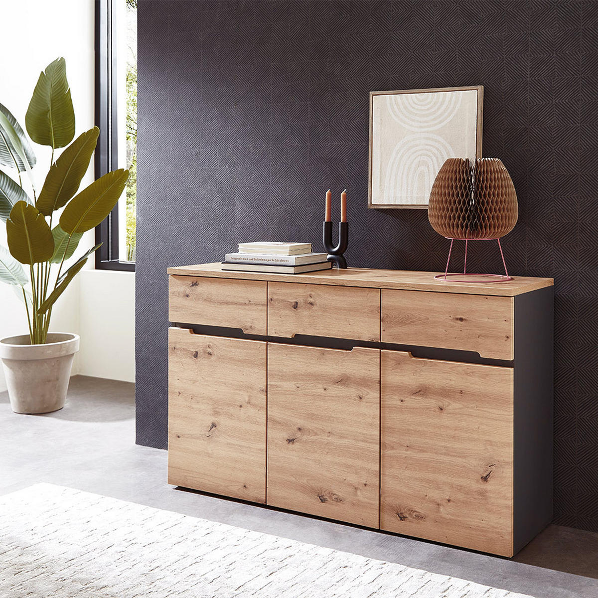 SIDEBOARD Manresa-36 - Braun, Holzwerkstoff (135/82/38cm) - Lomado