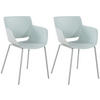 STUHL 2er Set Kunststoff Türkis - Türkis, Kunststoff/Metall (58/80/54cm) - CLP